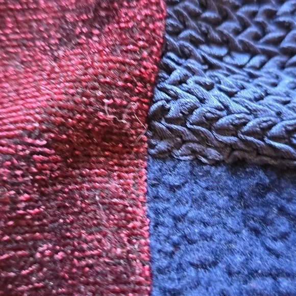 MICHAEL Michael Kors, Color-block Multi-Textured Top, Navy & Maroon, EUC, S - Picture 11 of 14